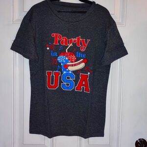 T-shirt charcoal Women's Medium Graphic Party in the USA